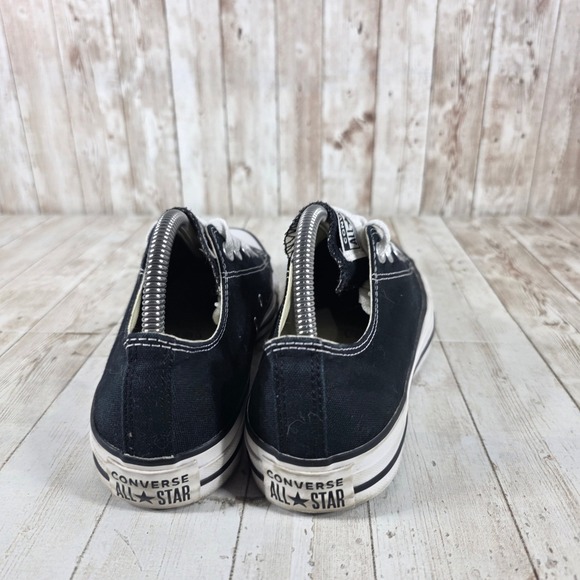 Converse Chuck Taylor All Star Low Top Black White Canvas Sneakers Womens 7 - Picture 3 of 8
